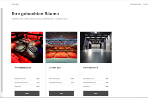 Screenshot Digitales Angebot Seite Ihre gebuchten Räume